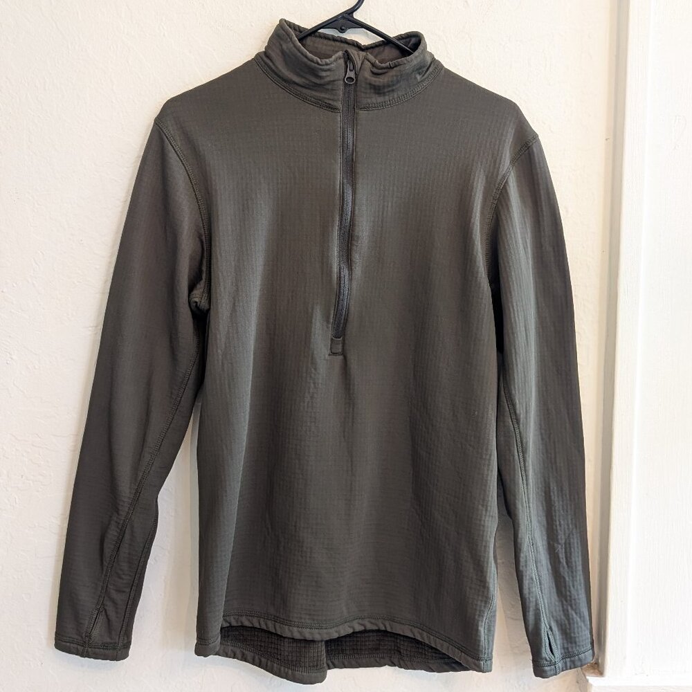Condor Tactical Sweater Mens Olive Green 1/4 Zip Waffle Knit Thermal Pullover